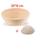 Axyaa Rattan Banneton Bread Basket - Handmade Dough Fermentation Wicker Bowl for Sourdough