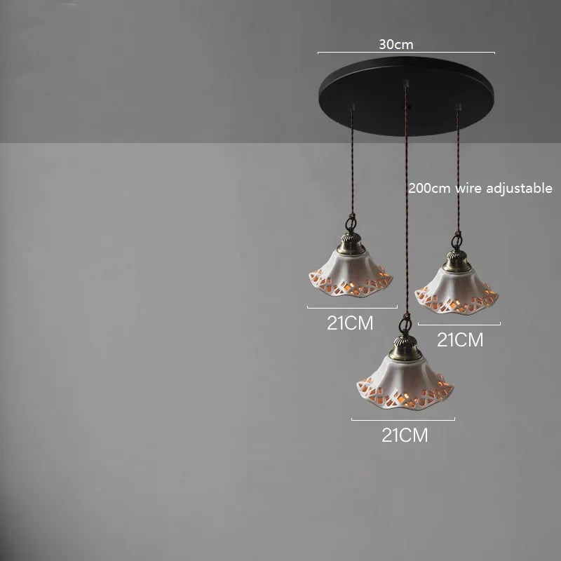 Axyaa Ceramic LED Pendant Lamp for Modern Home Decor Lighting