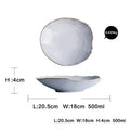 Axyaa Nordic Ceramics Irregular Shape Bowls Plates Set