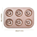 Axyaa 6 Hole Non-Stick Baking Tray Carbon Steel Cake Mold - DIY Cartoon Donut Pan