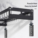 Axyaa Kitchen Wall Mount Dish Drying Rack with Storage Shelves