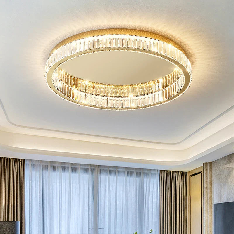 Axyaa Crystal LED Ceiling Light - Elegant Home Lighting Fixture