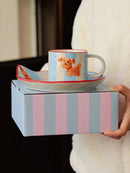 Axya Ceramic Coffee Mugs, Couple Drinkware Set for Afternoon Tea and Milk