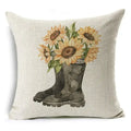 Axyaa Pumpkin Linen Pillow Cover Farmhouse Decor Sofa Car Cushion Case