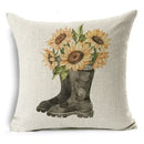 Axyaa Pumpkin Linen Pillow Cover Farmhouse Decor Sofa Car Cushion Case