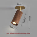 Axyaa Walnut Tube Ceiling Spotlight for Living Room, Restaurant, and Corridor