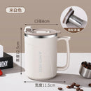 Axyaa Insulated Stainless Steel Coffee Mug with Tea Strainer, Lid, and Handle