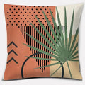 Axyaa Brown Green Abstract Pillow Cover 45x45 - Home Office Bedroom Sofa Car Decoration