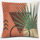 Axyaa Brown Green Abstract Pillow Cover 45x45 - Home Office Bedroom Sofa Car Decoration