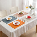 Axyaa Faux Leather Placemats Set for Home Kitchen Cafe Bar Indoor Outdoor