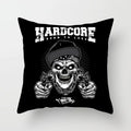 Axyaa Black Grey Skull Face Pillowcase for Halloween Living Room Decor