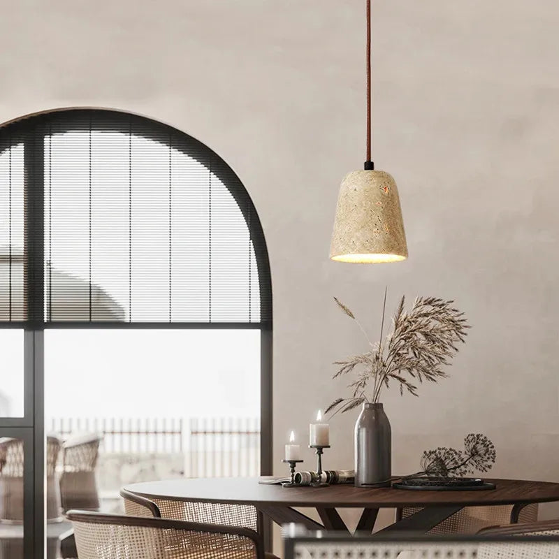 Axyaa Wabi Sabi Pendant Light - Japanese Retro Style Bedroom Dining Kitchen Island Lights