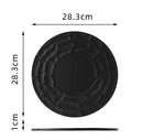 Axyaa Rock Pattern Ceramic Plate for Western Food, Steak, Cake, & Desserts.