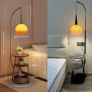 Contemporary Orange Floor Lamp by Axyaa - Mid Century Style with Table & Storage