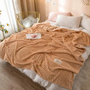 Axyaa Solid Yellow Flannel Blanket for Beds - Soft & Warm Throw Blanket