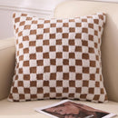 Axyaa Checkerboard Pillow Cover: Soft Cozy Double-Sided Checkered Pattern for Living Room