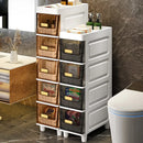 Axyaa Slim Storage Cabinet: Multi-Layer Side Rack & Organizer for Narrow Spaces