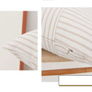 Axyaa Striped Cotton Linen Throw Pillow Covers 18x18 Modern Decor for Sofa Couch