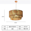 Axyaa Rattan Chandelier Woven Ceiling Lamp - Country Style Decoration