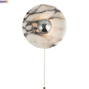 Axyaa Round Stone Shade LED Wall Lamp for Luxurious Living Room