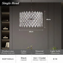Axyaa Gold Crystal Chandelier - Elegant Round Pendant Light for Bedroom, Dining Room & Kitchen