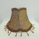 Axyaa European Retro Fabric Lampshade with Bead Tassel Accents