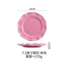 Axyaa Retro Wind Flower Edge Ceramic Dining Plate