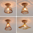 Axyaa Amber Glass LED Ceiling Lights Home Decoration Kitchen Restaurant Modern Ceiling Lamp