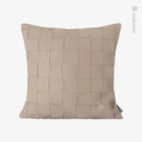 Axyaa Woven Leather Square Pillow Cover Trio for Stylish Living Room