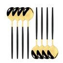 Axyaa Stainless Steel Melon Spoon Set - 8Pcs Dinner Spoons