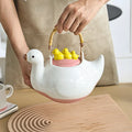 Axyaa Ceramic Duck Water Kettle - Charming Tea Set for Afternoon Tea