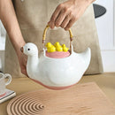 Axyaa Ceramic Duck Water Kettle - Charming Tea Set for Afternoon Tea