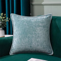 Luxurious Chenille Green Cushion Cover for Sofa Home Decor by Axyaa