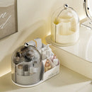 Axyaa 360 Rotating Makeup Organizer with Lid - Cosmetic & Skincare Storage Container