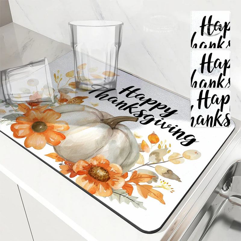 Axyaa Flower Branches Drying Mat - Absorbent Dish Placemat