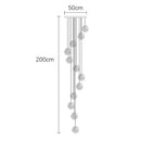 Axyaa Glass Ball Pendant LED Chandelier for Home Decor