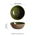 Axyaa Flame-Killed Ceramic Bowl Set: Salad, Dessert, Snack, Pasta Serving Bowls