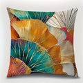 Axyaa Ginkgo Biloba Pattern Printing Pillowcase Home Room Decoration Sofa Chair Cover