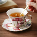 Axyaa Iris Ceramic Coffee Mug - 200ml Flower Tea Cup