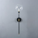 Axyaa Modern Black Iron Glass Ball Wall Lamp for Living Room Bedroom Decor
