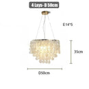 Axyaa Chrome Art Deco Chandelier: Luxury Suspension Light for Living Room
