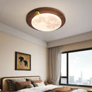 Axyaa Retro Walnut LED Ceiling Light - Nordic Style Home Decor