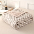Axyaa Ultra-Soft Plaid Stripe Quilt Comforter with Soundwave Technology