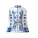 Axyaa Blue White Porcelain Cheongsam Vase - Handmade Ceramic Home Decor