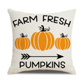 Axyaa Thanksgiving Pumpkin Maple Leaf Pillow Cover