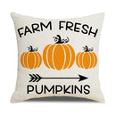 Axyaa Thanksgiving Pumpkin Maple Leaf Pillow Cover