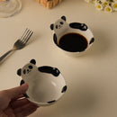 Axyaa Panda Ceramic Dipping Dish, Mini Fruit Bowl, Steamer, Snack Bowl - Home & Restaurant Tableware