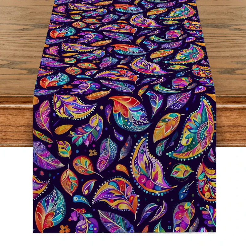 Axyaa Paisley Pattern Table Runner for Wedding, Dining, and Holiday Party Decor