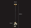 Modern Crystal Pendant Light by Axyaa - Stylish Bedroom Lamp for Indoor Decor