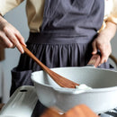 Axyaa Wooden Kitchen Utensil Set with Storage Bucket